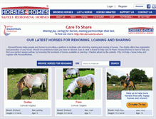 Tablet Screenshot of horses4homes.net